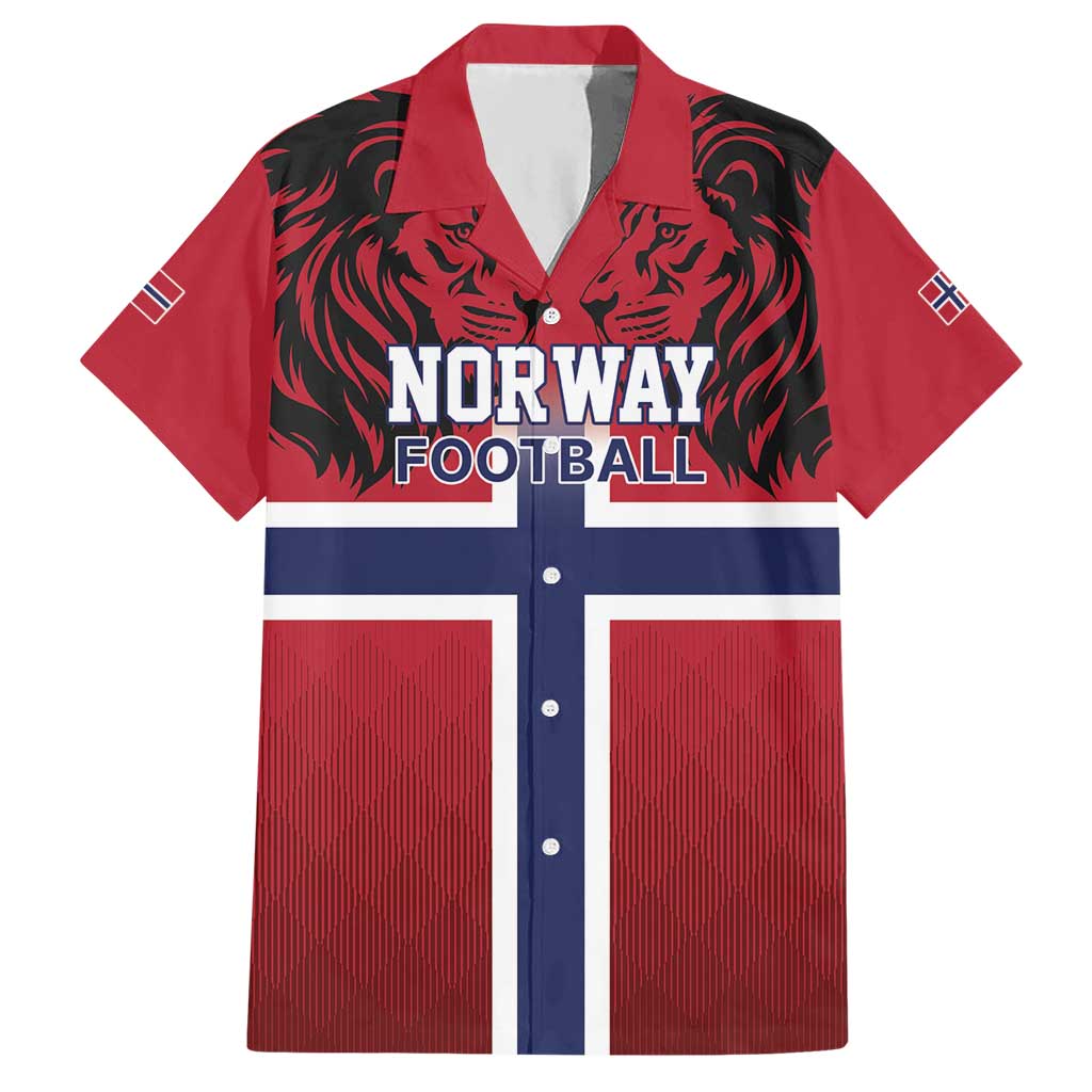 Custom Norway Football Hawaiian Shirt Lion Sporty Style