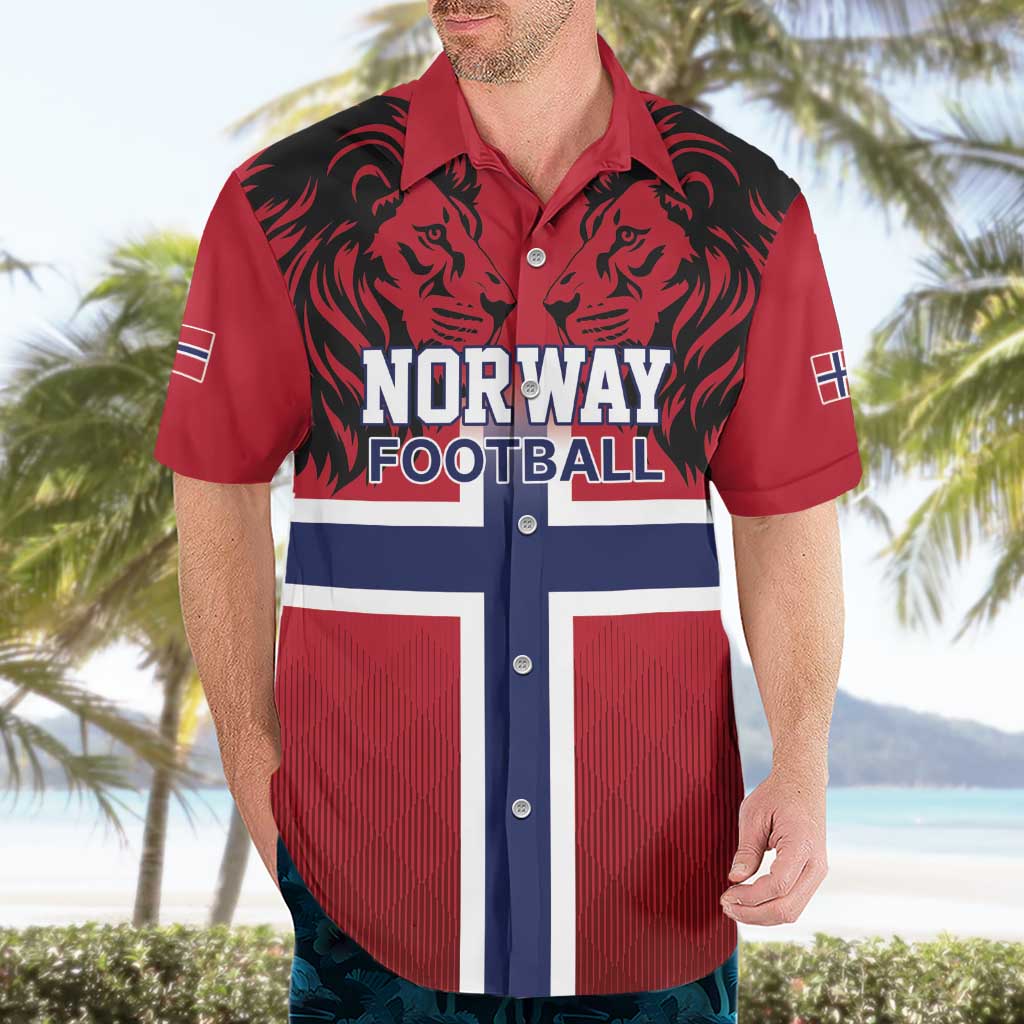 Custom Norway Football Hawaiian Shirt Lion Sporty Style
