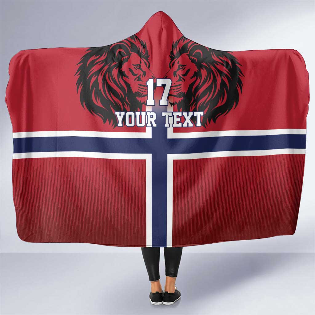 Custom Norway Football Hooded Blanket Lion Sporty Style