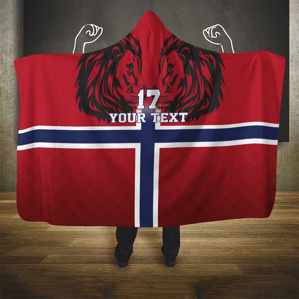 Custom Norway Football Hooded Blanket Lion Sporty Style