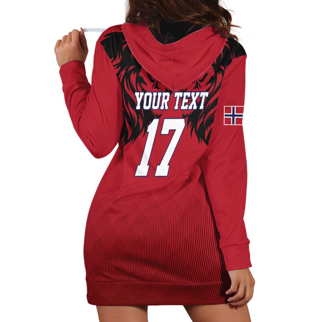 Custom Norway Football Hoodie Dress Lion Sporty Style