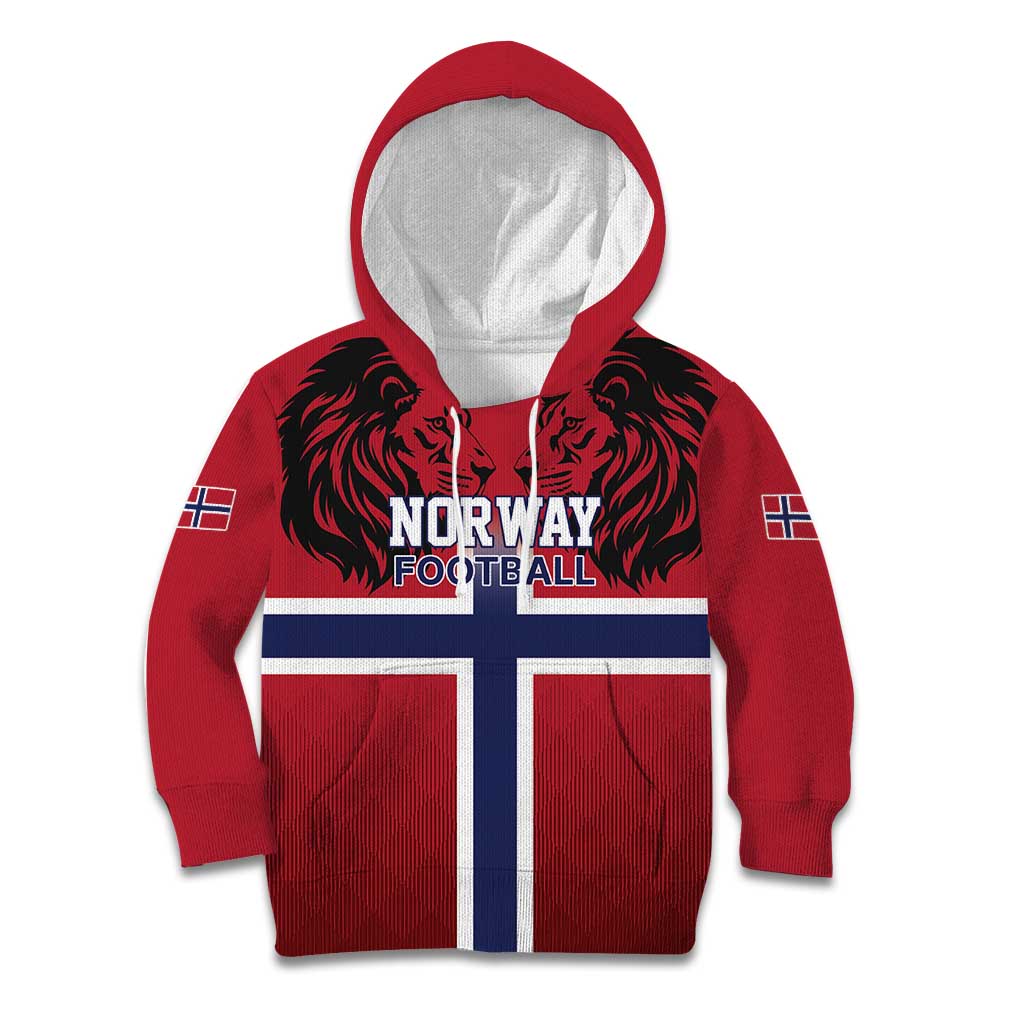 Custom Norway Football Kid Hoodie Lion Sporty Style