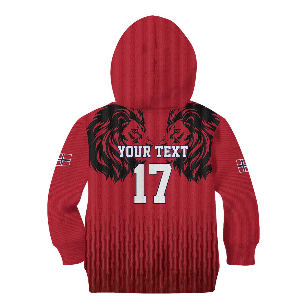 Custom Norway Football Kid Hoodie Lion Sporty Style