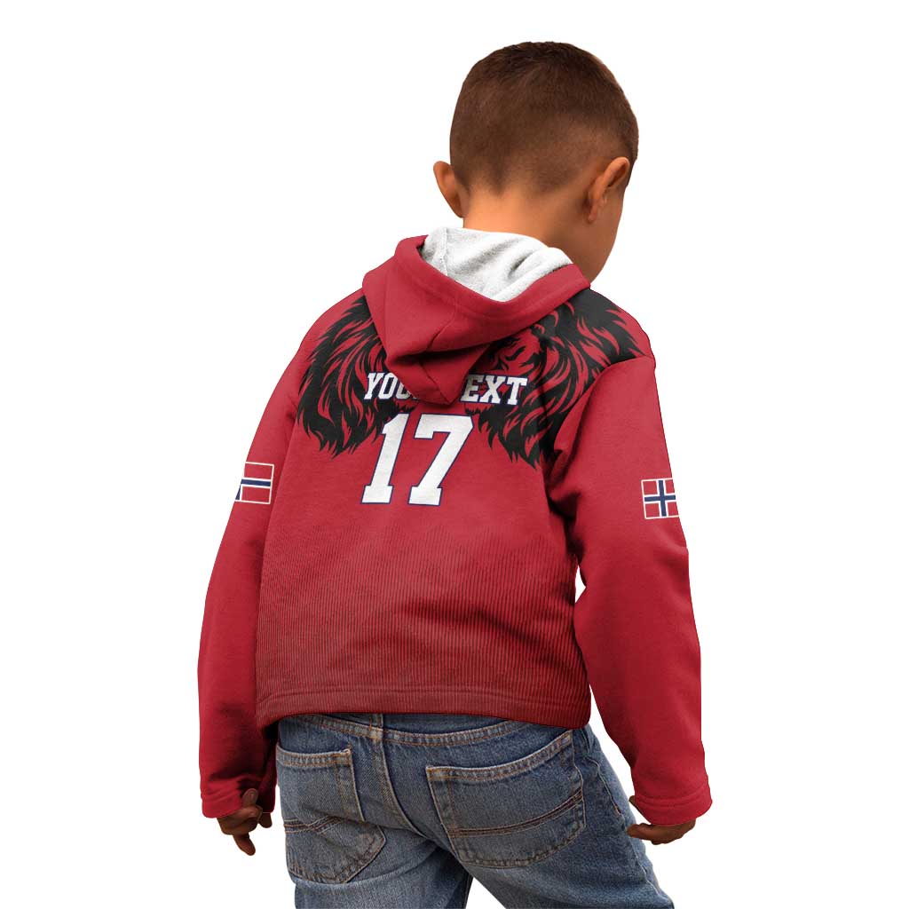 Custom Norway Football Kid Hoodie Lion Sporty Style