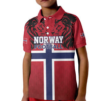 Custom Norway Football Kid Polo Shirt Lion Sporty Style