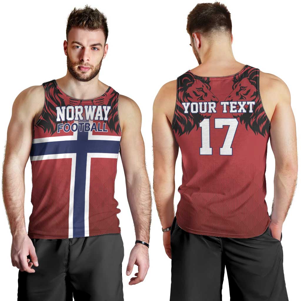 Custom Norway Football Men Tank Top Lion Sporty Style