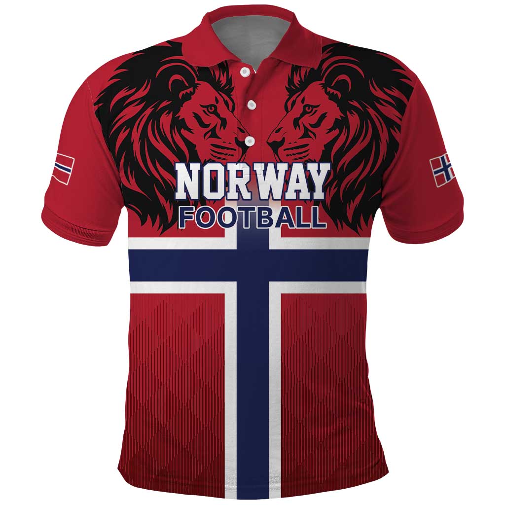 Custom Norway Football Polo Shirt Lion Sporty Style
