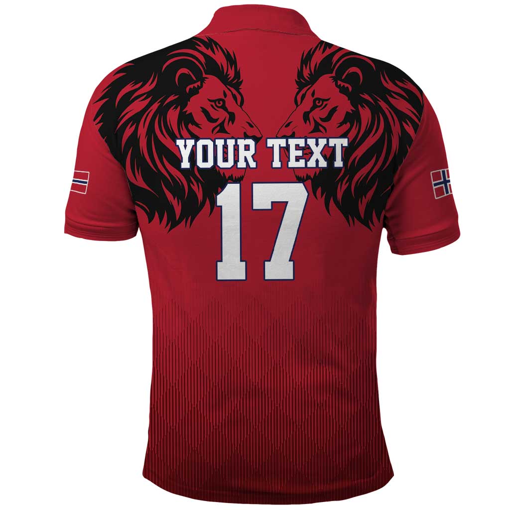 Custom Norway Football Polo Shirt Lion Sporty Style