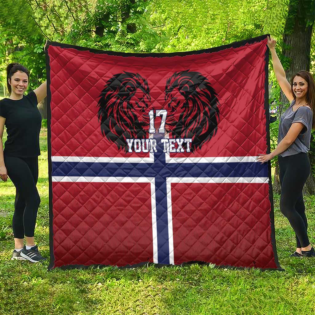 Custom Norway Football Quilt Lion Sporty Style