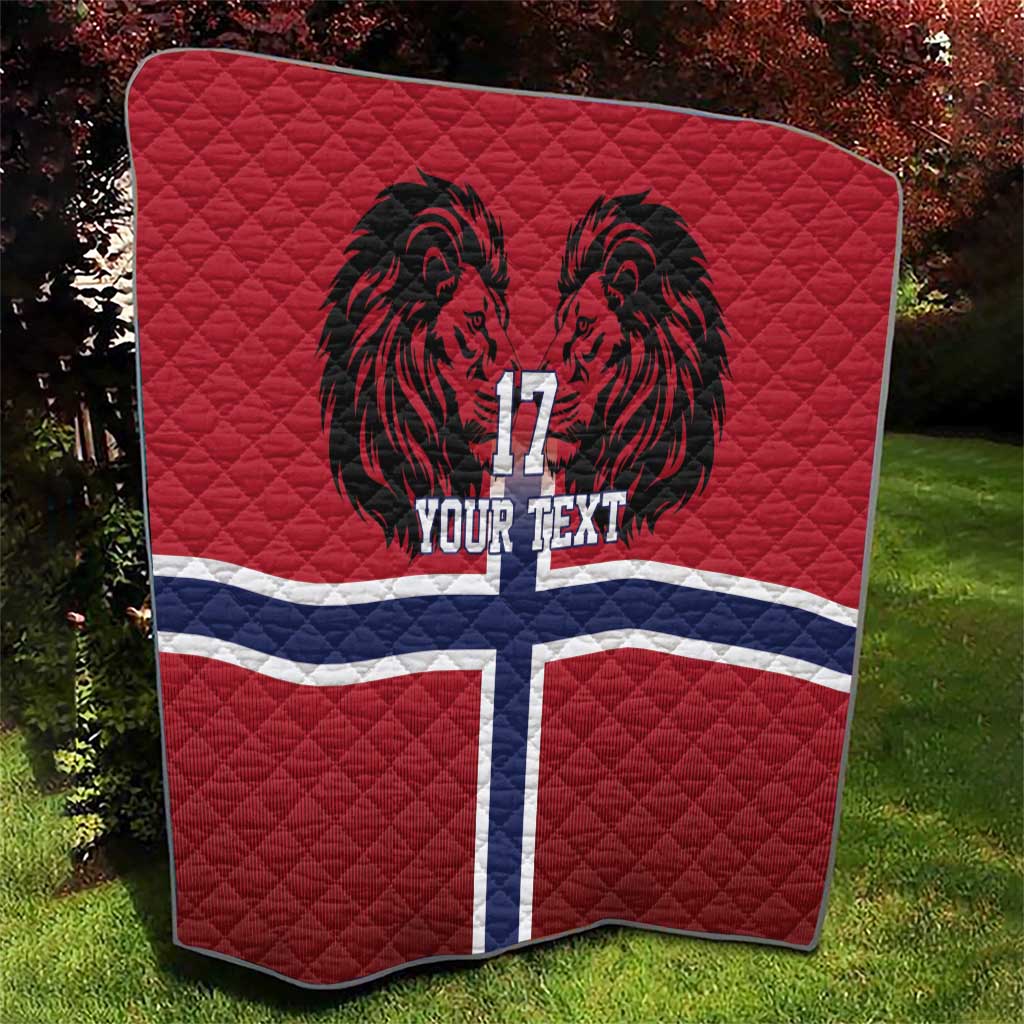 Custom Norway Football Quilt Lion Sporty Style