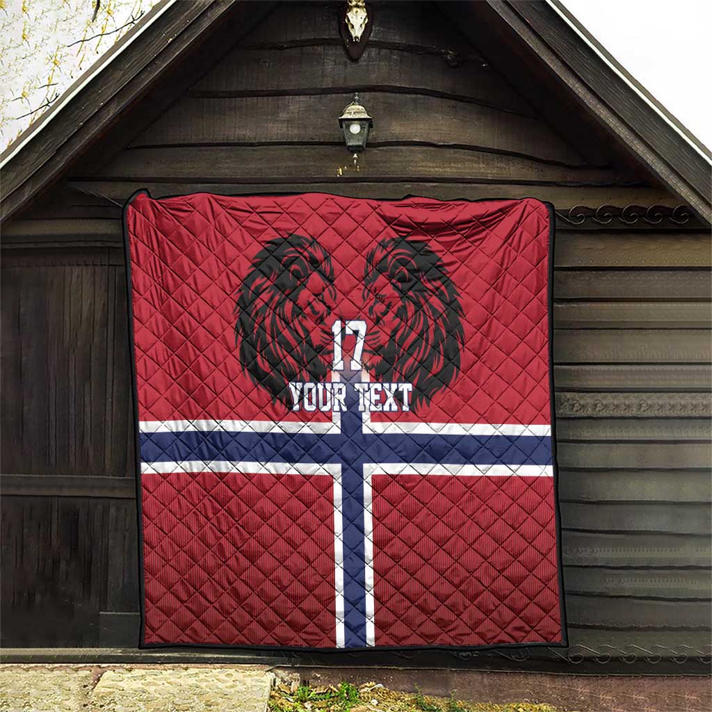 Custom Norway Football Quilt Lion Sporty Style