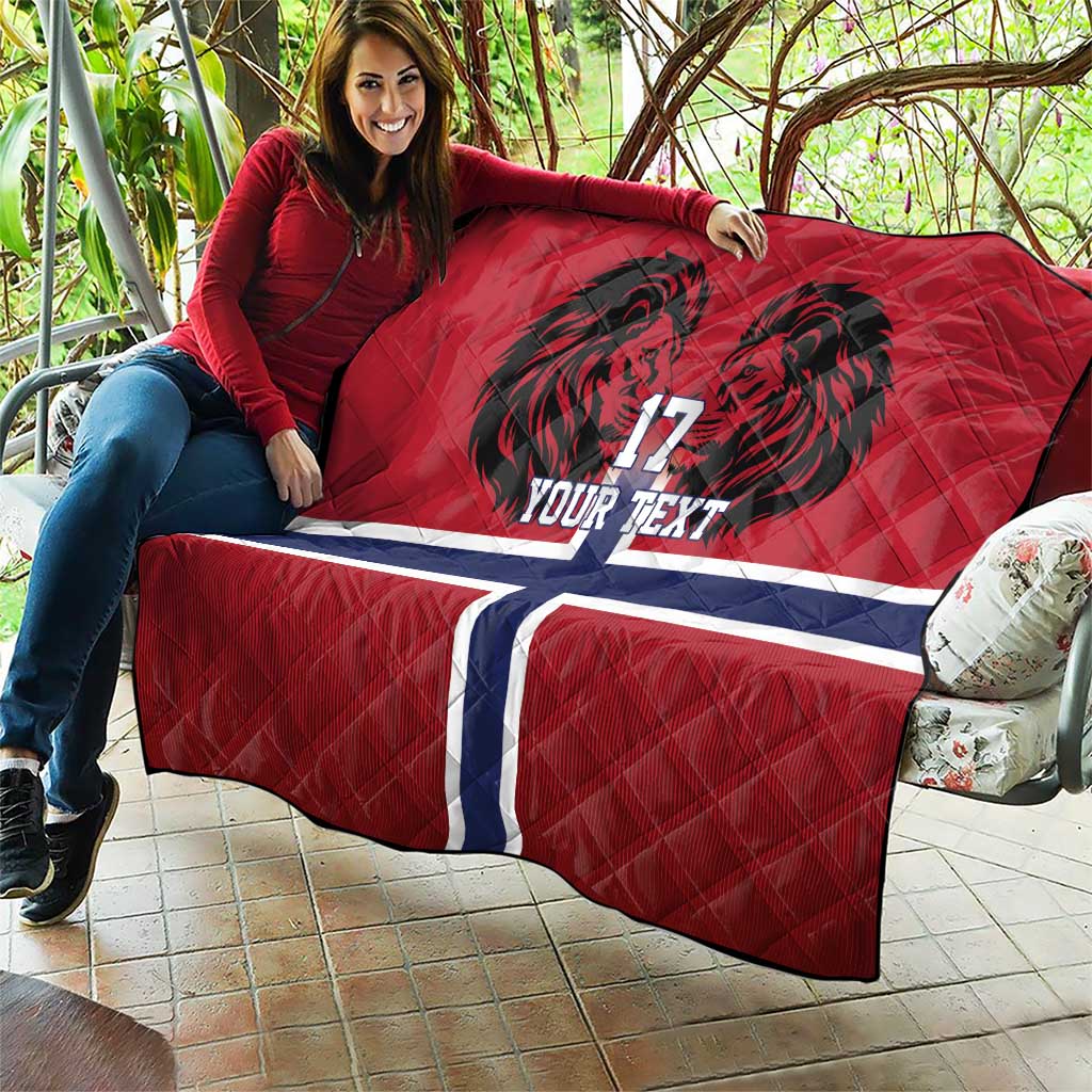 Custom Norway Football Quilt Lion Sporty Style