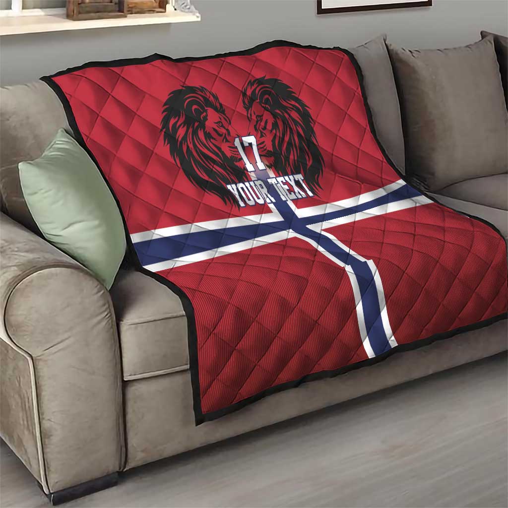 Custom Norway Football Quilt Lion Sporty Style