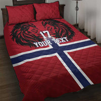 Custom Norway Football Quilt Bed Set Lion Sporty Style