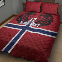 Custom Norway Football Quilt Bed Set Lion Sporty Style