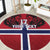Custom Norway Football Round Carpet Lion Sporty Style