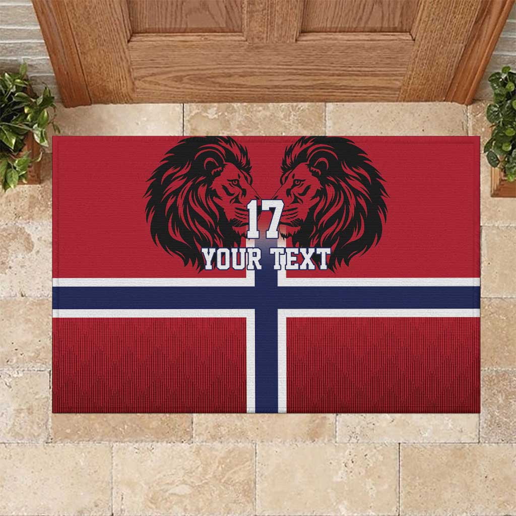 Custom Norway Football Rubber Doormat Lion Sporty Style