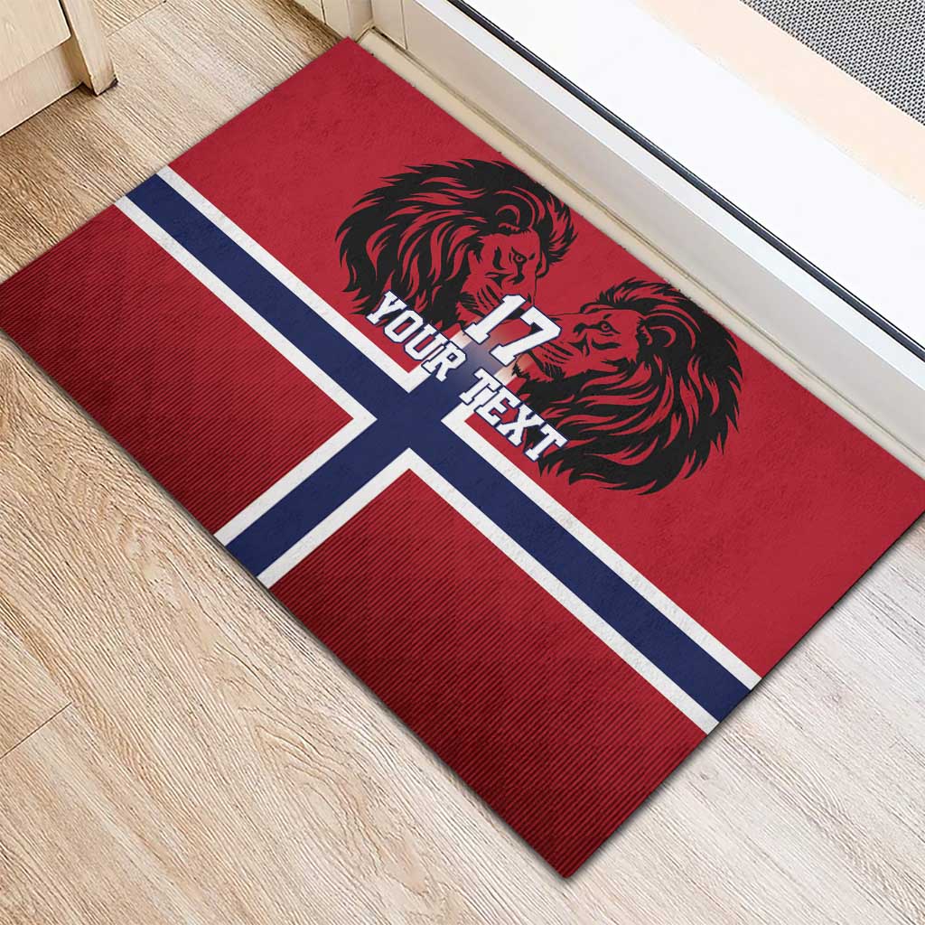 Custom Norway Football Rubber Doormat Lion Sporty Style