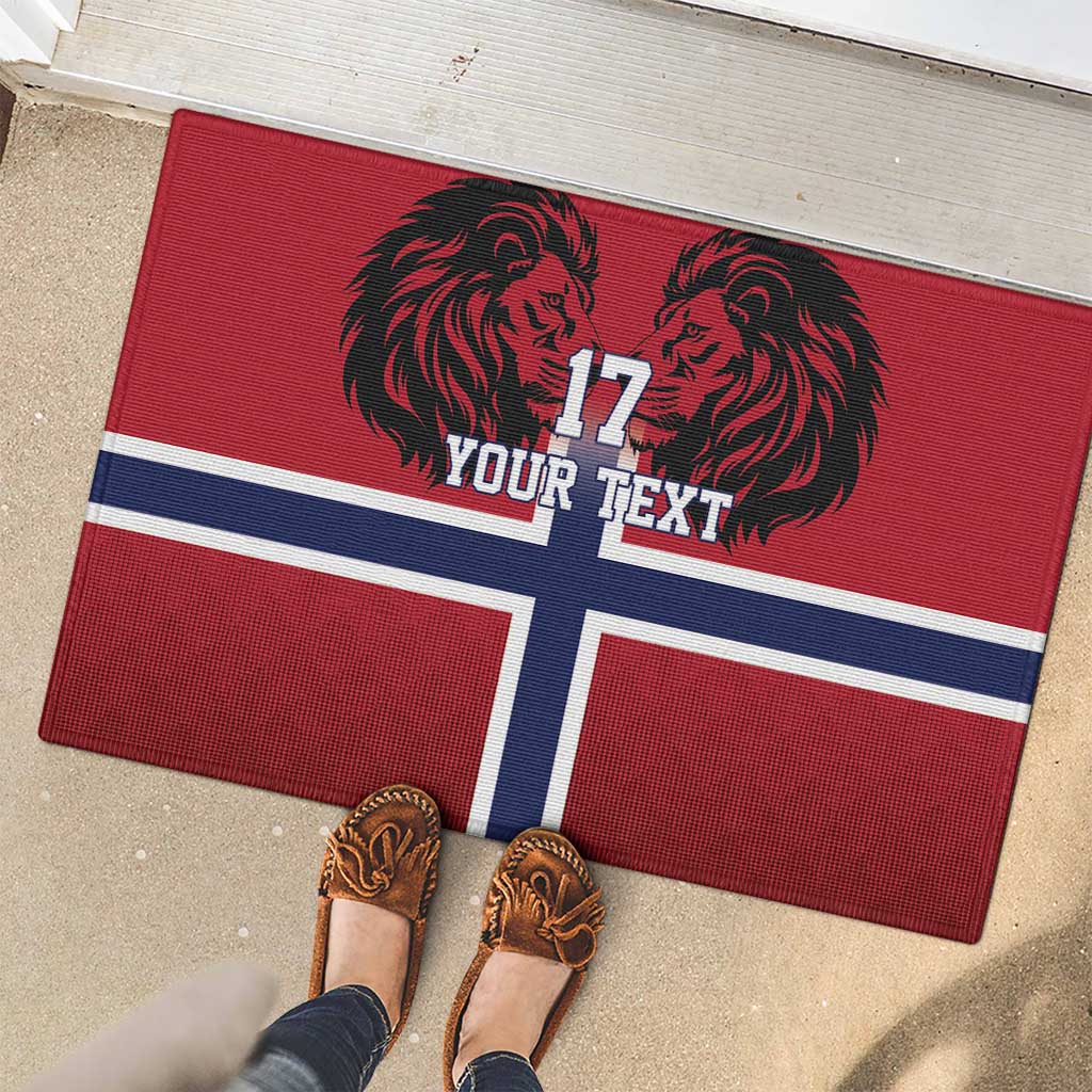 Custom Norway Football Rubber Doormat Lion Sporty Style