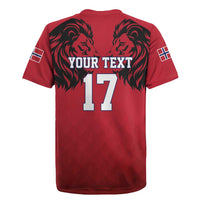 Custom Norway Football Rugby Jersey Lion Sporty Style