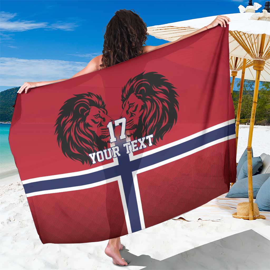 Custom Norway Football Sarong Lion Sporty Style