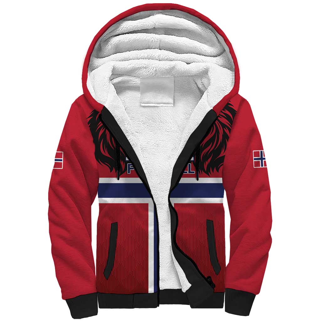 Custom Norway Football Sherpa Hoodie Lion Sporty Style