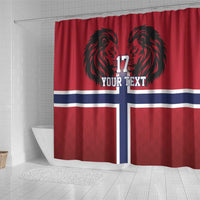 Custom Norway Football Shower Curtain Lion Sporty Style
