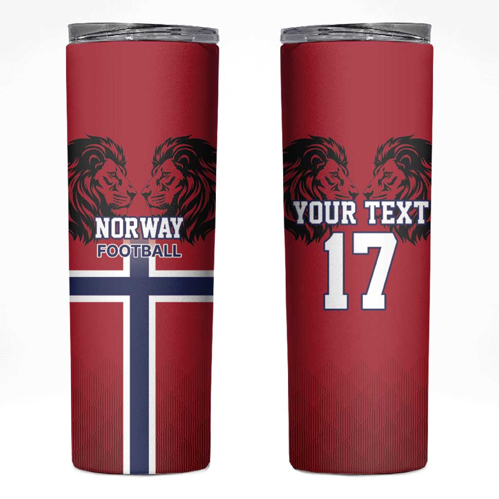 Custom Norway Football Skinny Tumbler Lion Sporty Style