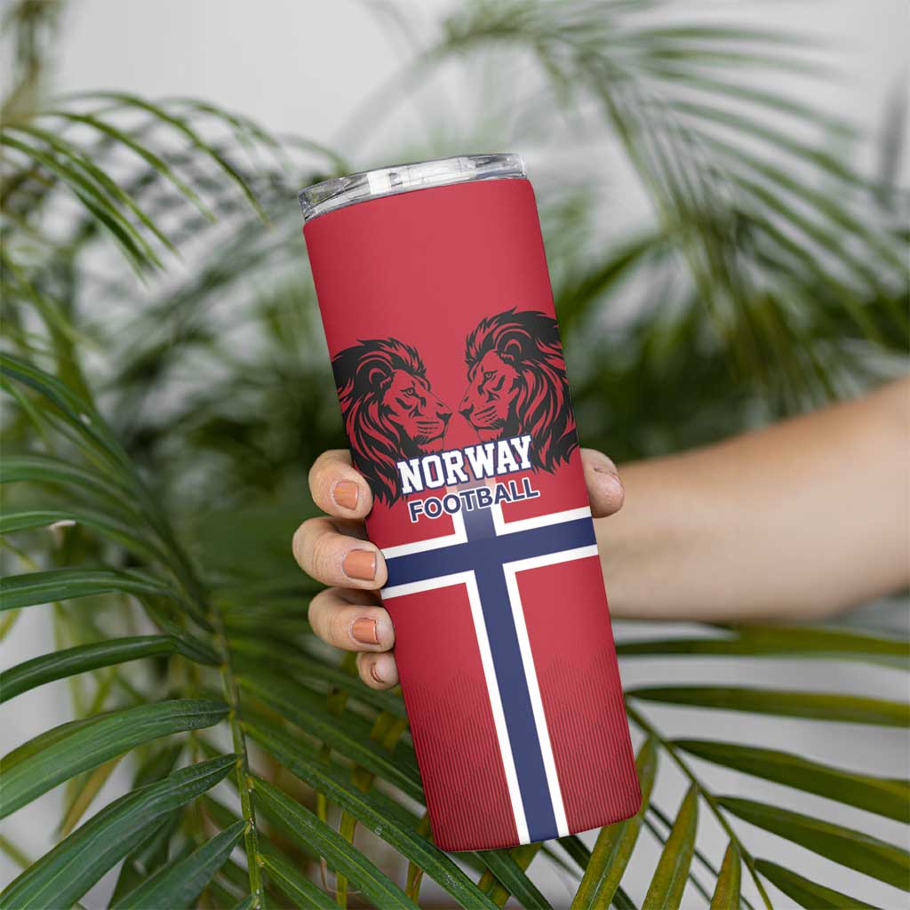 Custom Norway Football Skinny Tumbler Lion Sporty Style