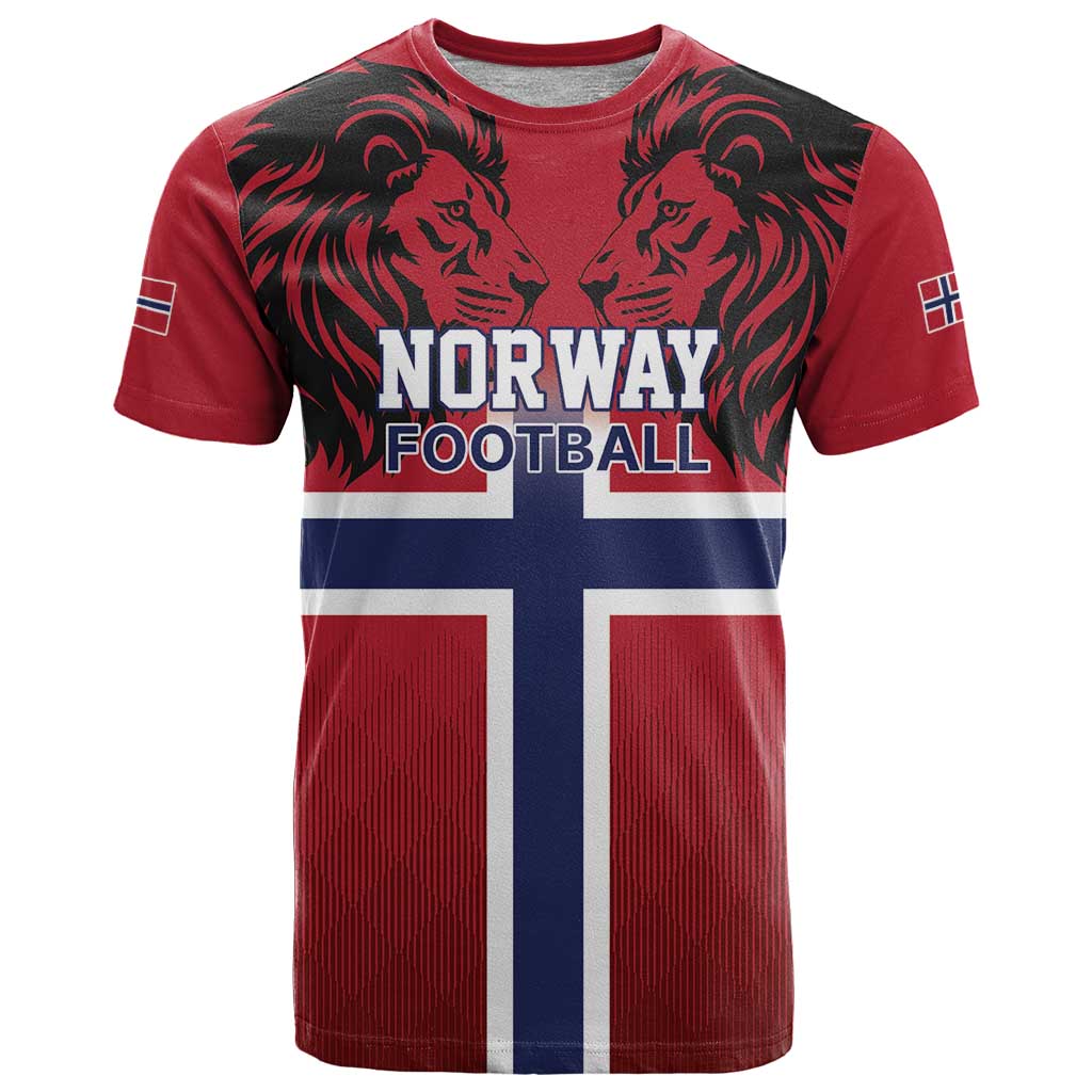 Custom Norway Football T Shirt Lion Sporty Style