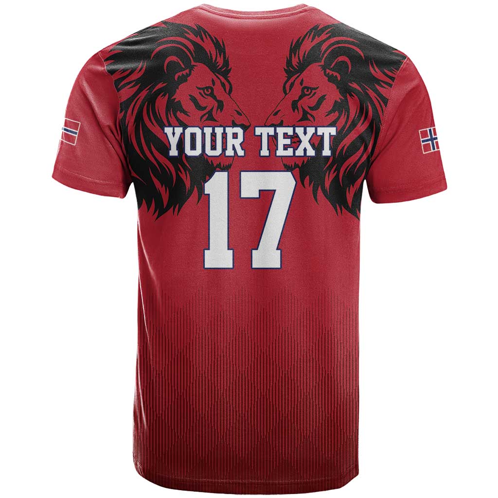 Custom Norway Football T Shirt Lion Sporty Style