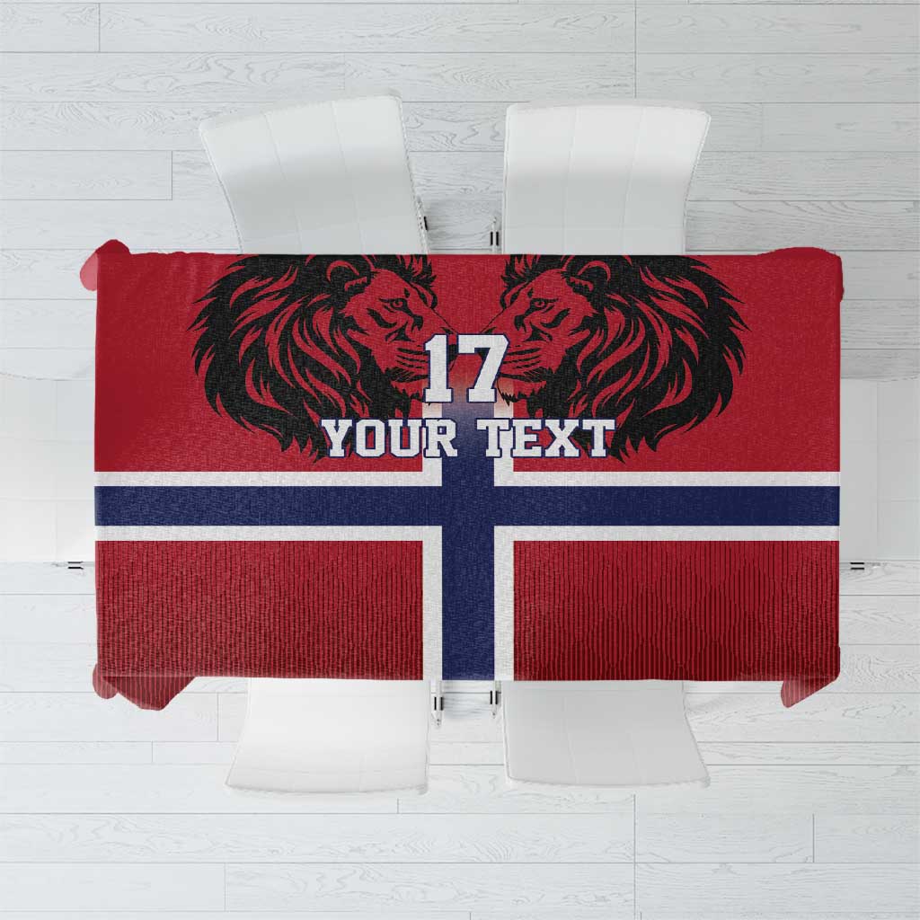 Custom Norway Football Tablecloth Lion Sporty Style