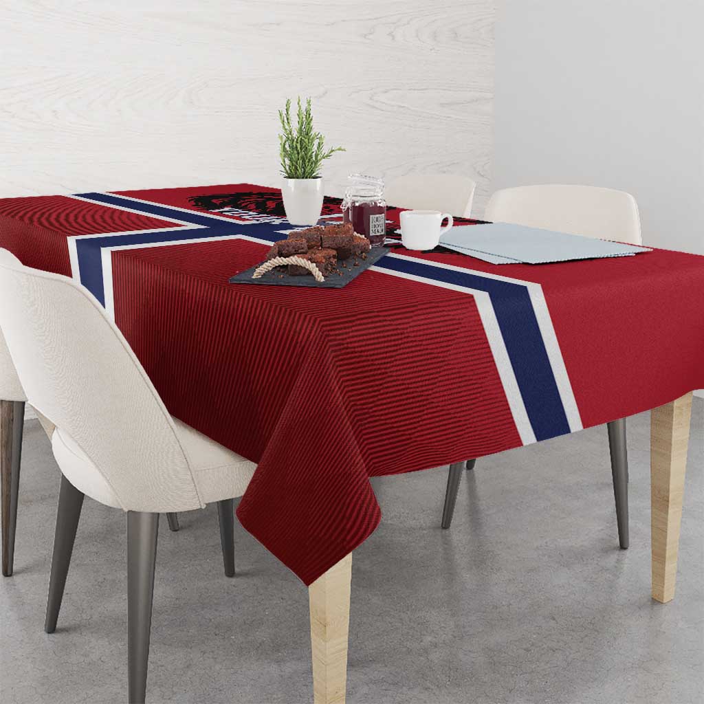 Custom Norway Football Tablecloth Lion Sporty Style