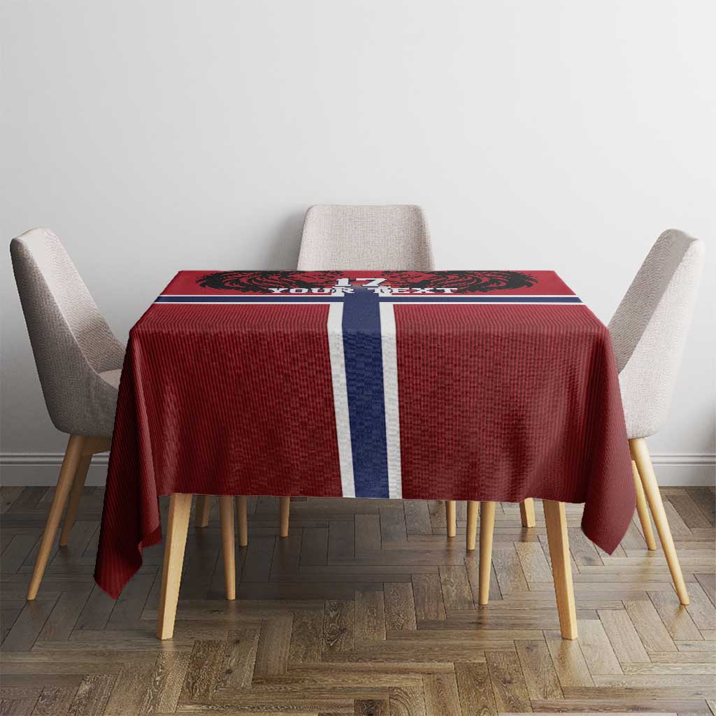 Custom Norway Football Tablecloth Lion Sporty Style