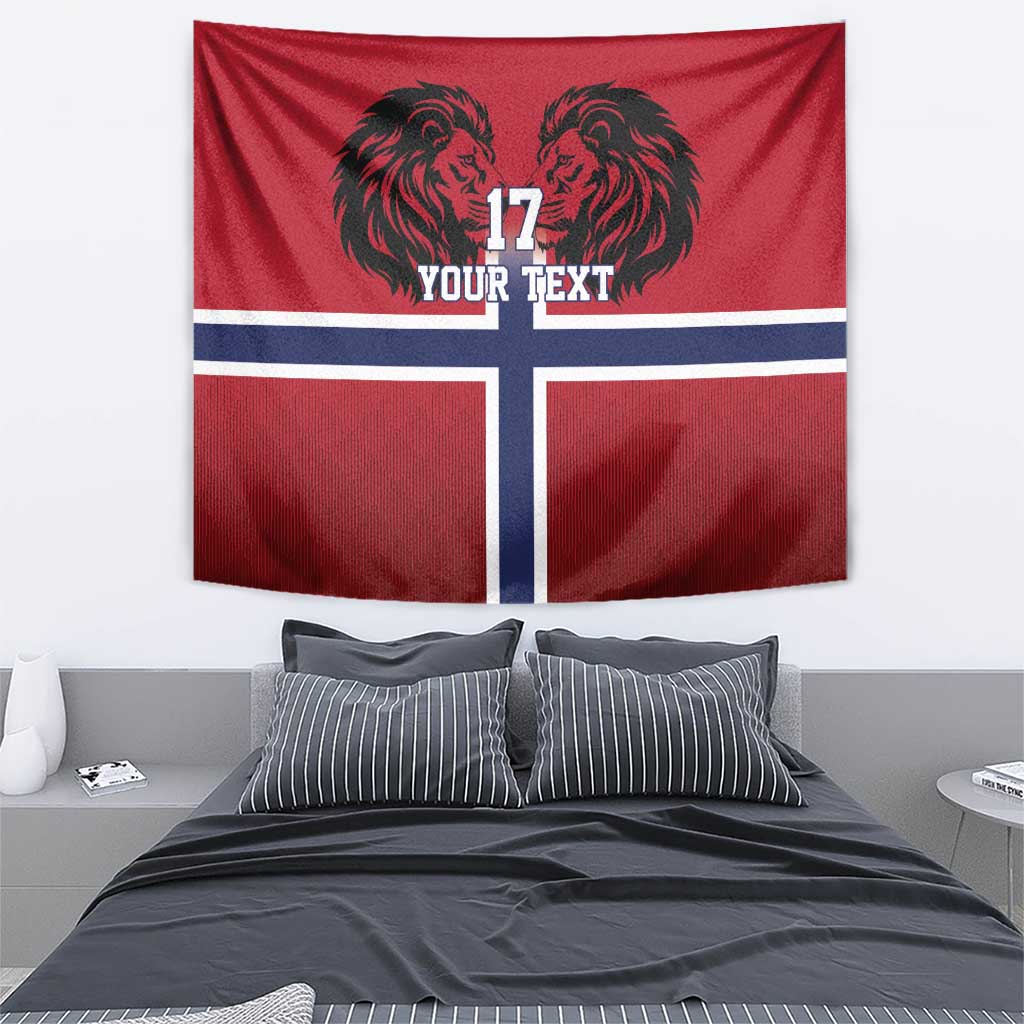Custom Norway Football Tapestry Lion Sporty Style