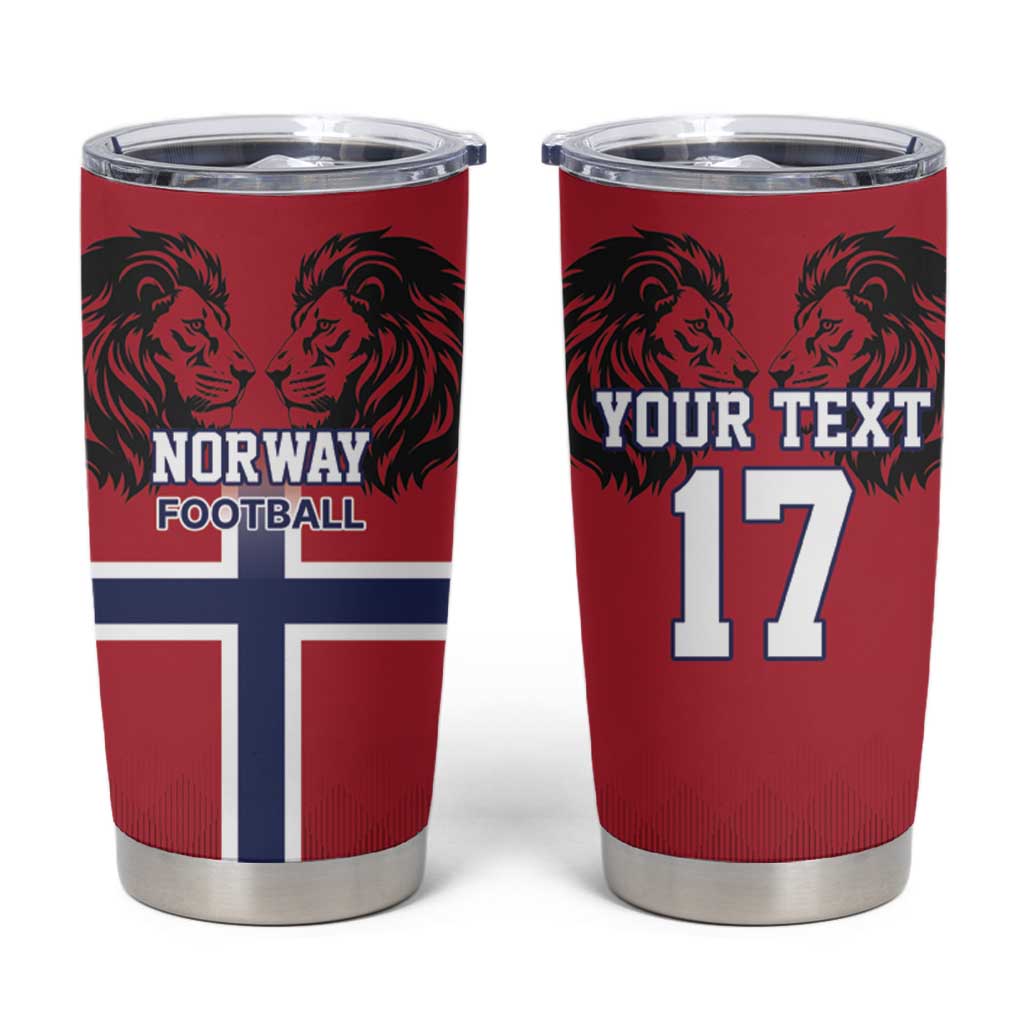 Custom Norway Football Tumbler Cup Lion Sporty Style
