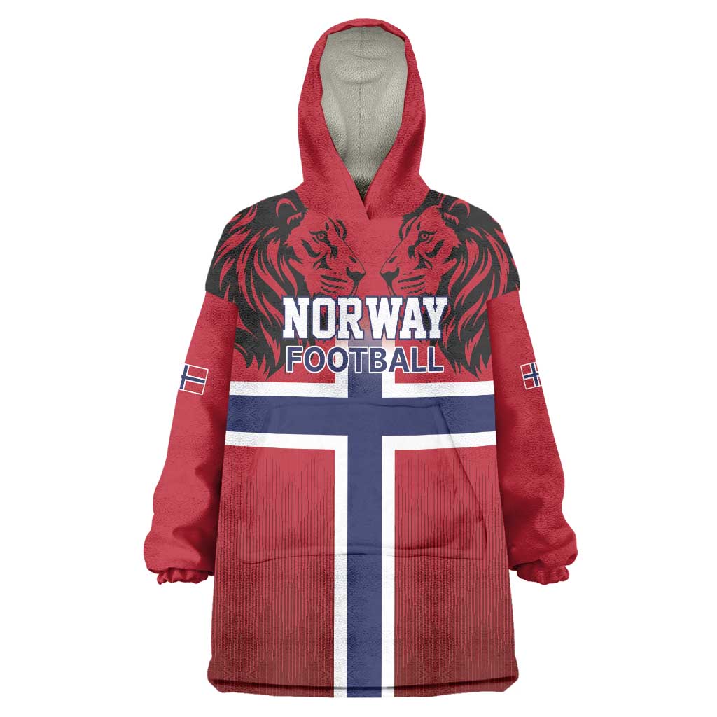 Custom Norway Football Wearable Blanket Hoodie Lion Sporty Style