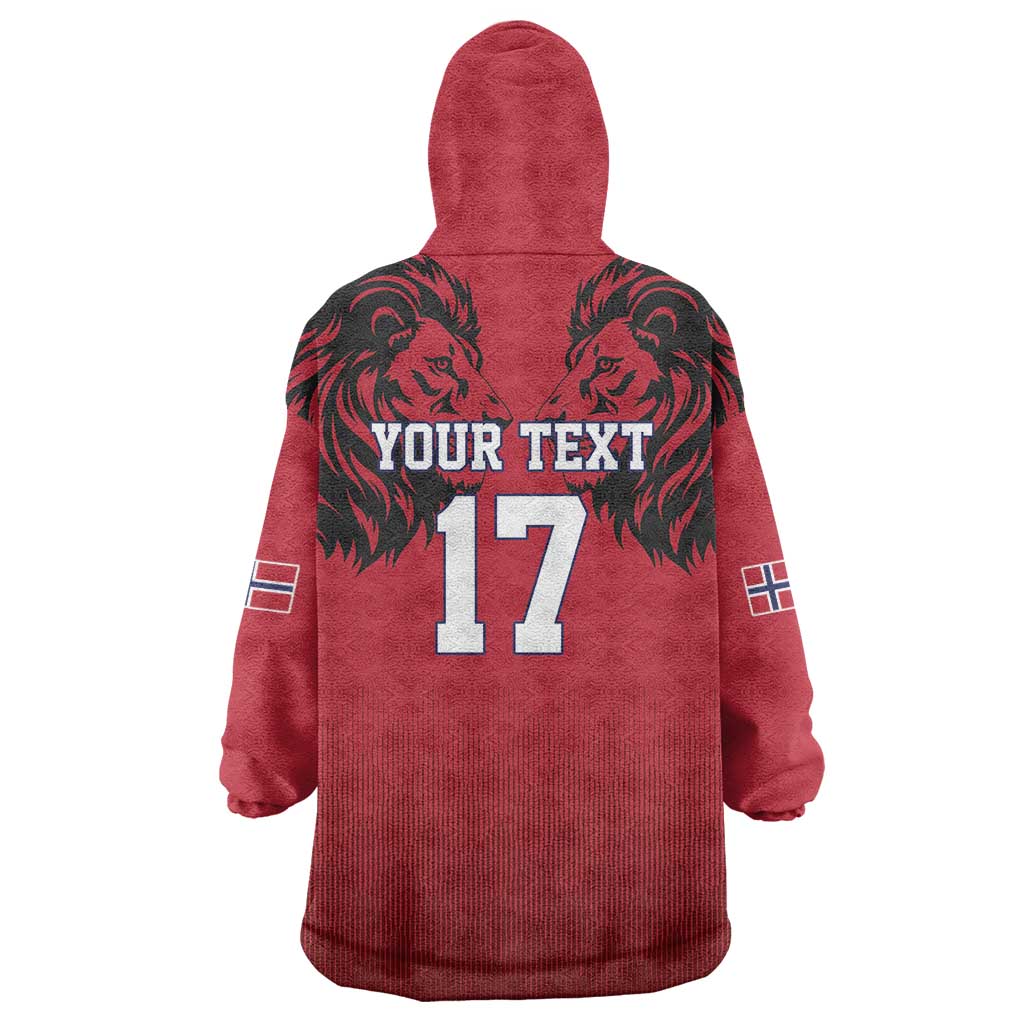 Custom Norway Football Wearable Blanket Hoodie Lion Sporty Style