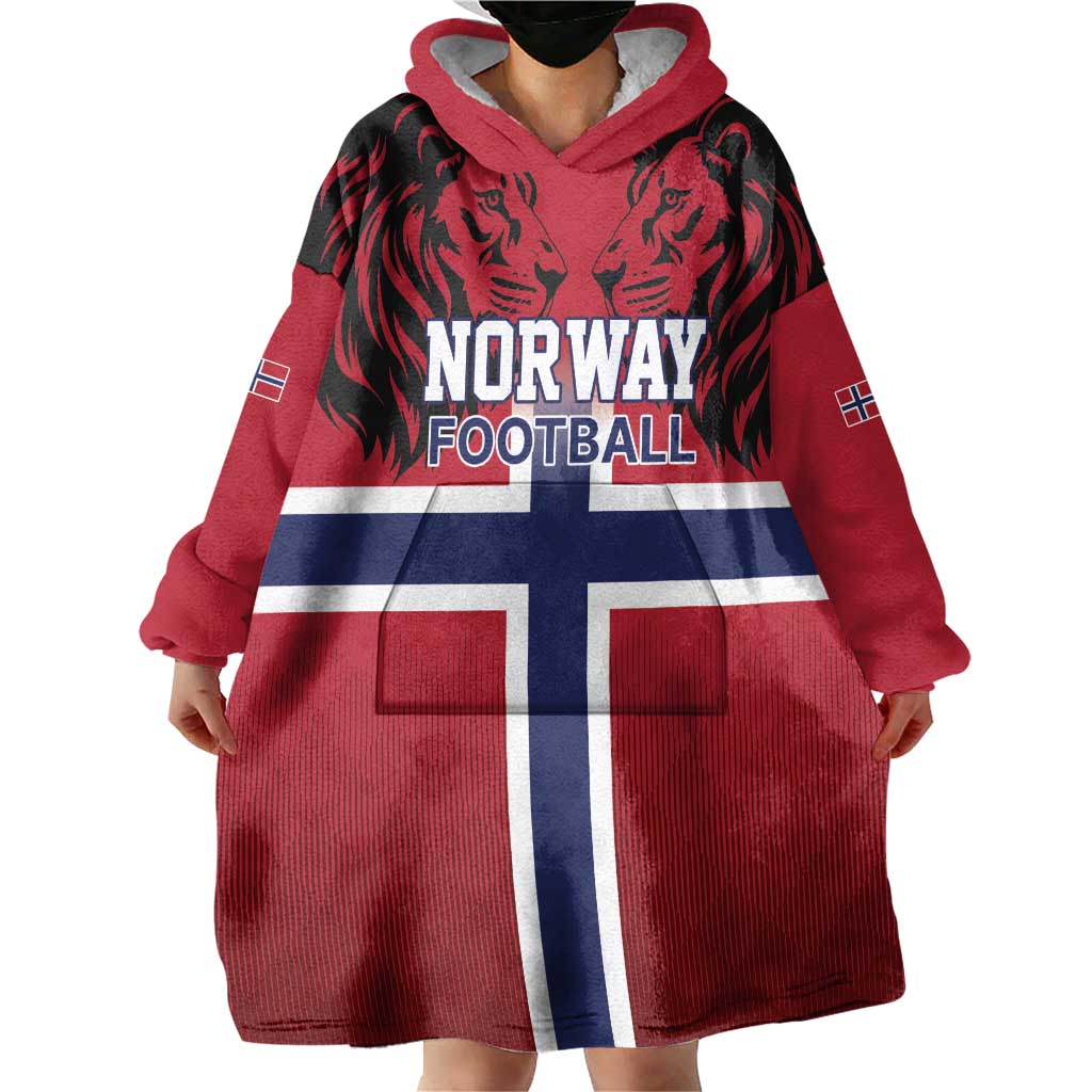 Custom Norway Football Wearable Blanket Hoodie Lion Sporty Style
