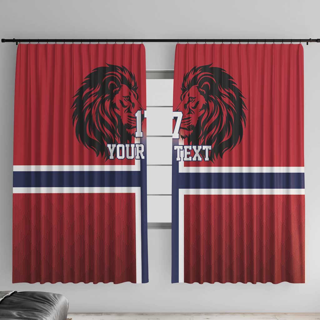 Custom Norway Football Window Curtain Lion Sporty Style