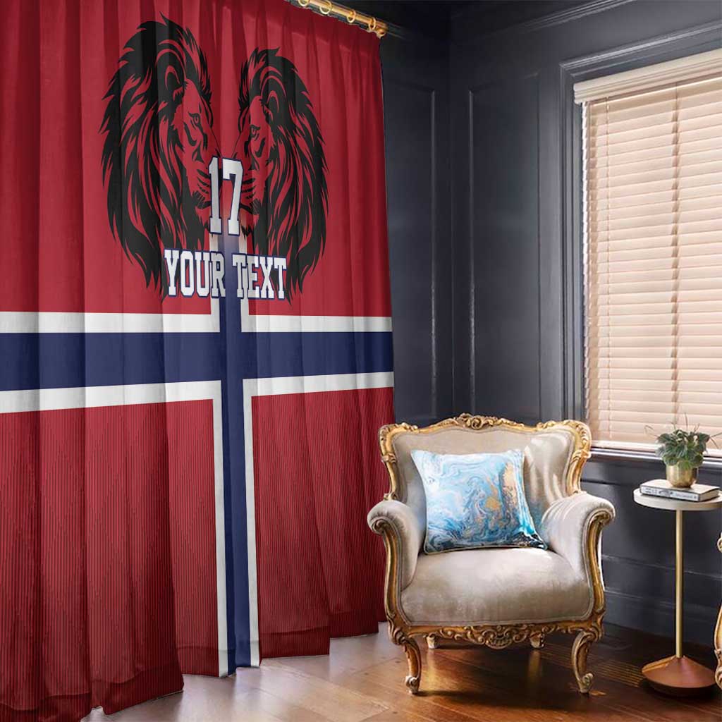 Custom Norway Football Window Curtain Lion Sporty Style