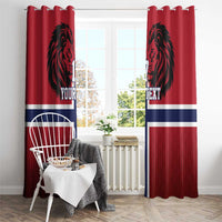 Custom Norway Football Window Curtain Lion Sporty Style