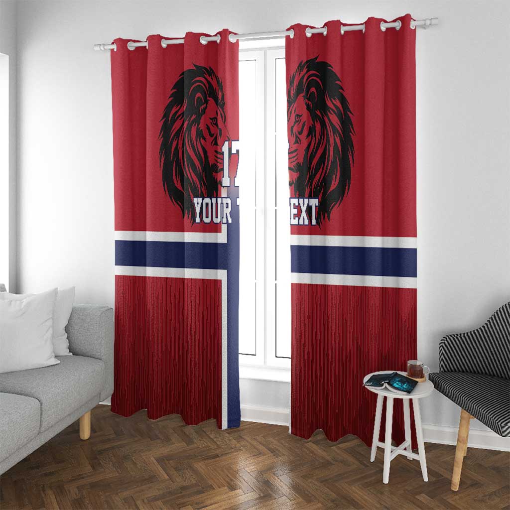 Custom Norway Football Window Curtain Lion Sporty Style