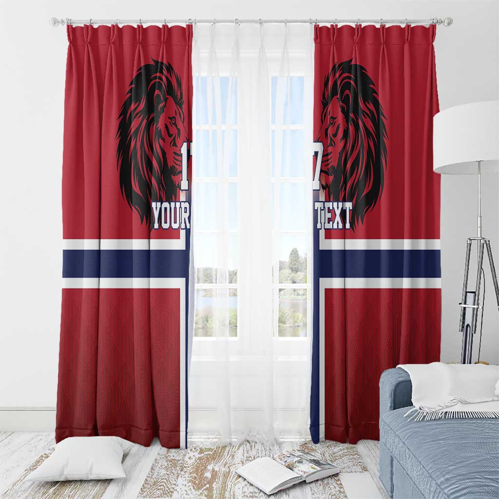 Custom Norway Football Window Curtain Lion Sporty Style