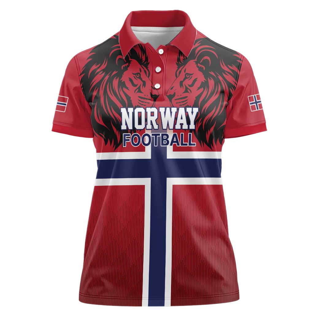Custom Norway Football Women Polo Shirt Lion Sporty Style
