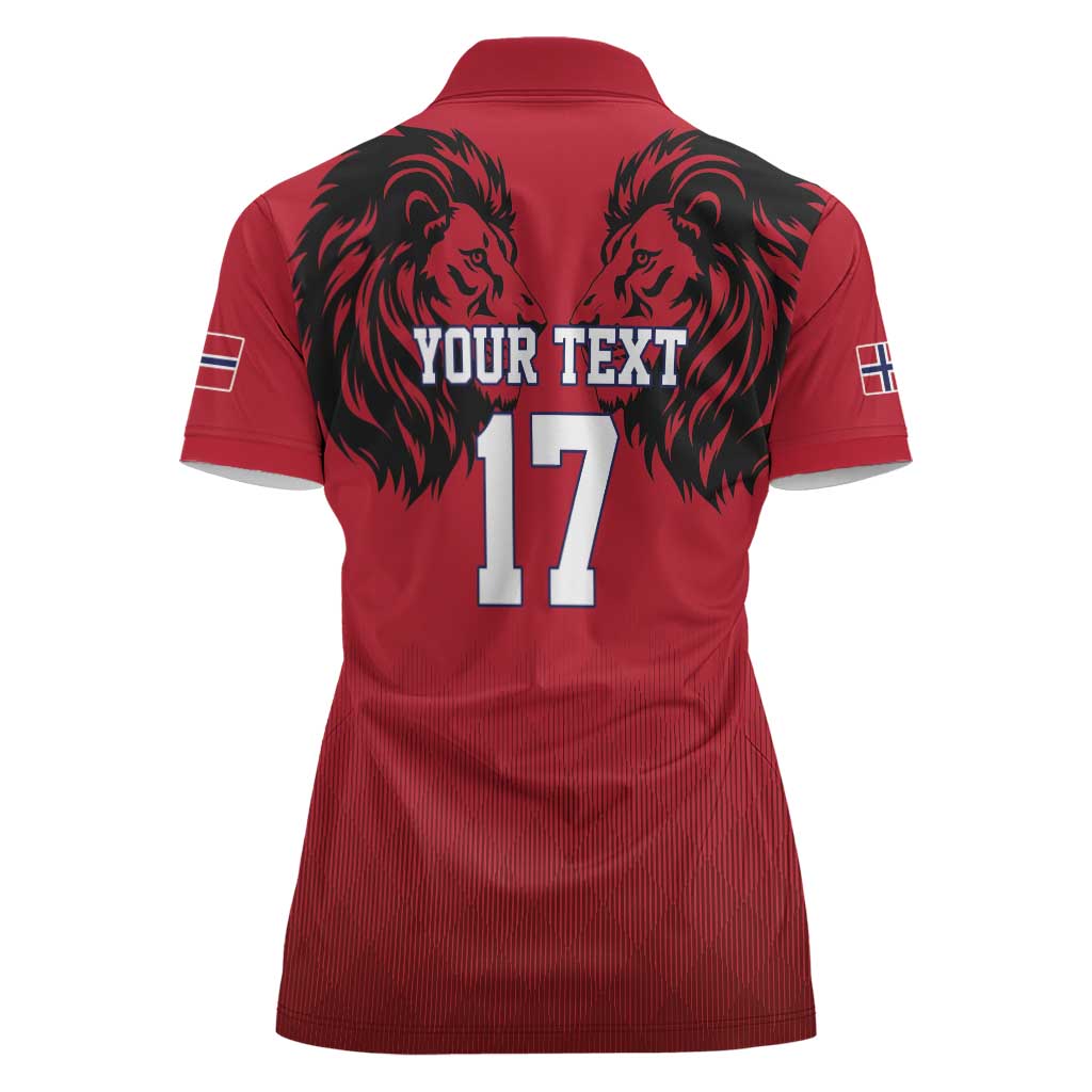 Custom Norway Football Women Polo Shirt Lion Sporty Style