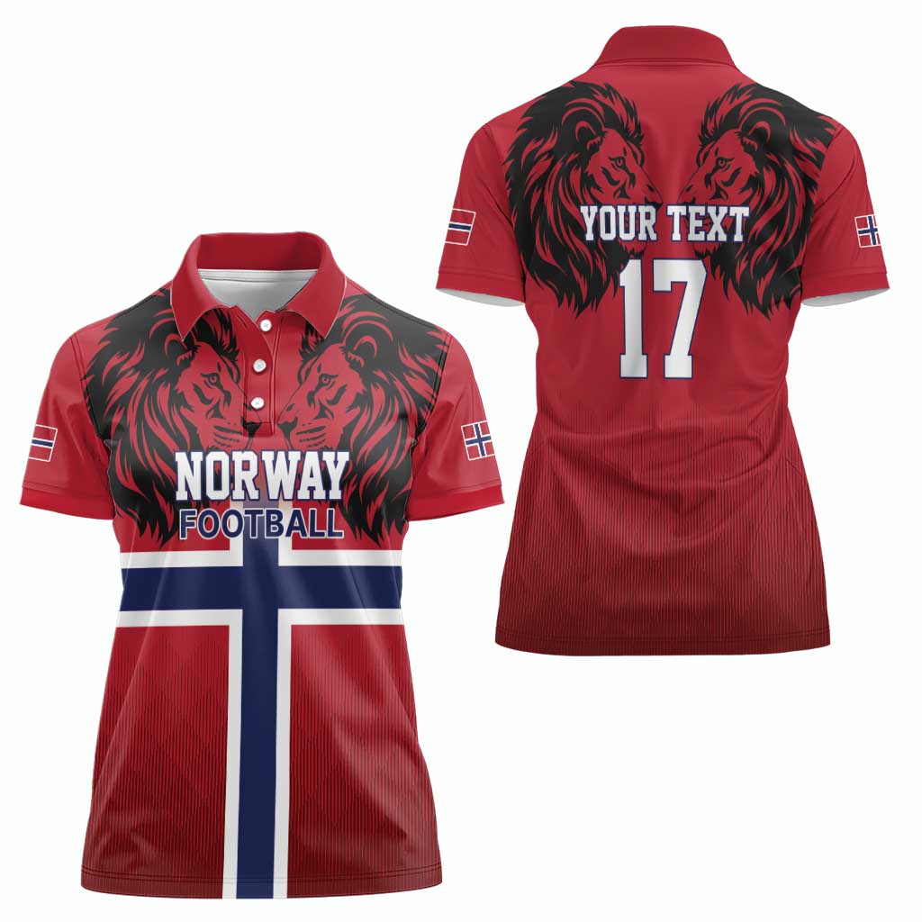 Custom Norway Football Women Polo Shirt Lion Sporty Style