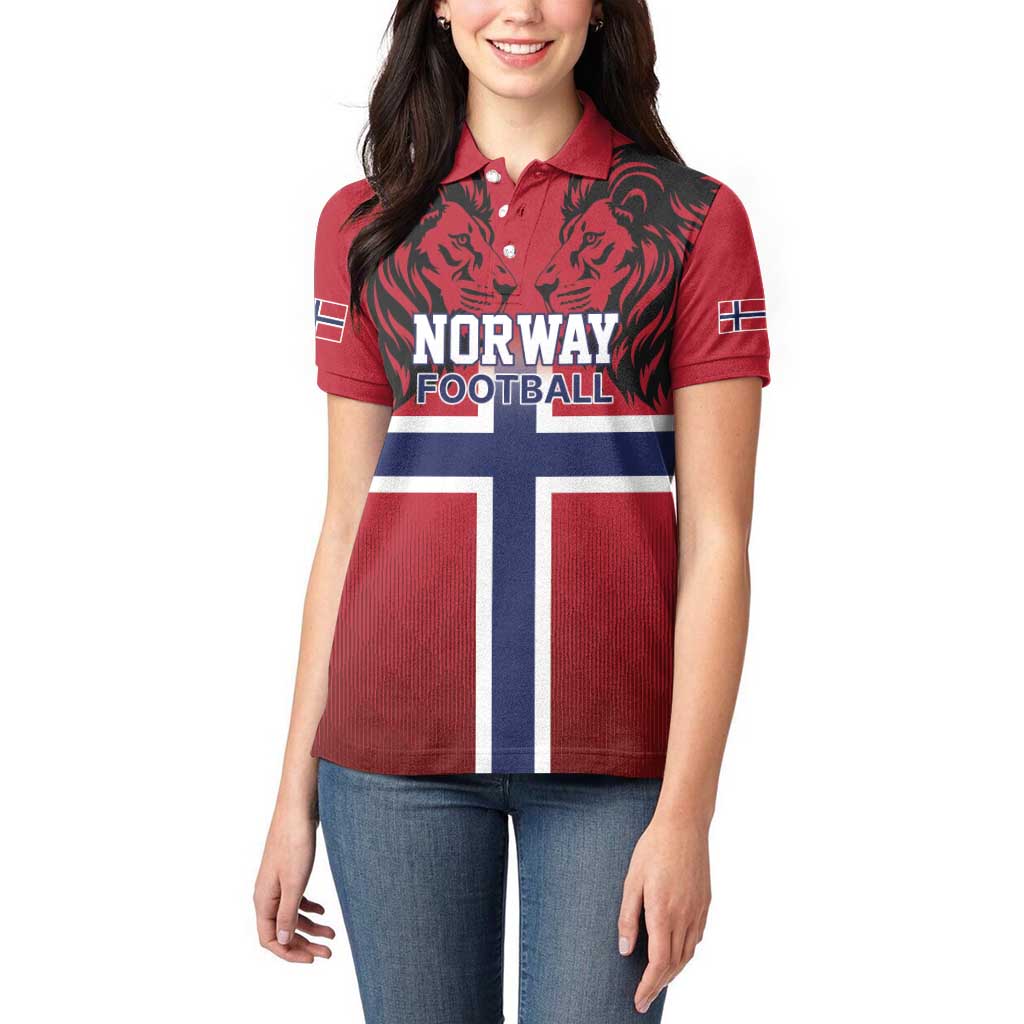 Custom Norway Football Women Polo Shirt Lion Sporty Style