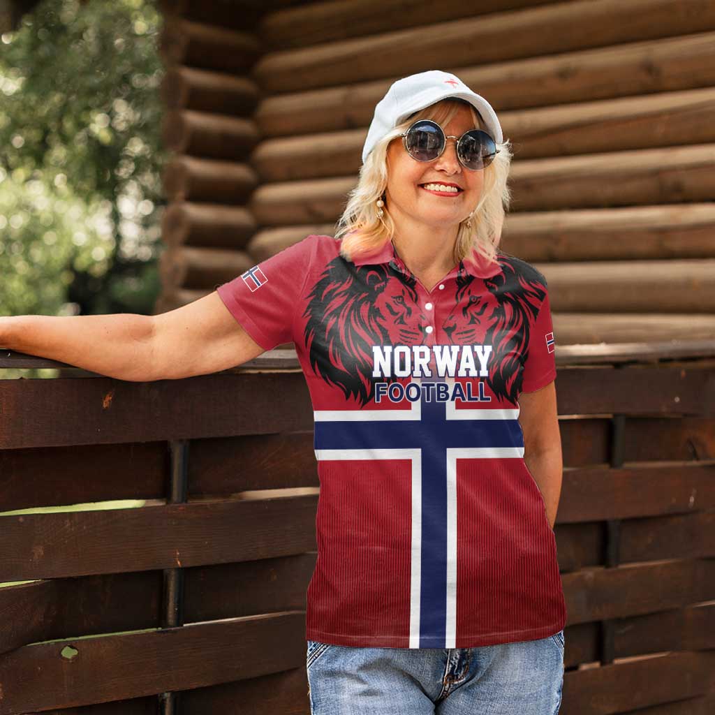 Custom Norway Football Women Polo Shirt Lion Sporty Style