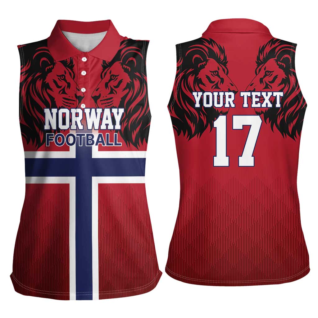 Custom Norway Football Women Sleeveless Polo Shirt Lion Sporty Style